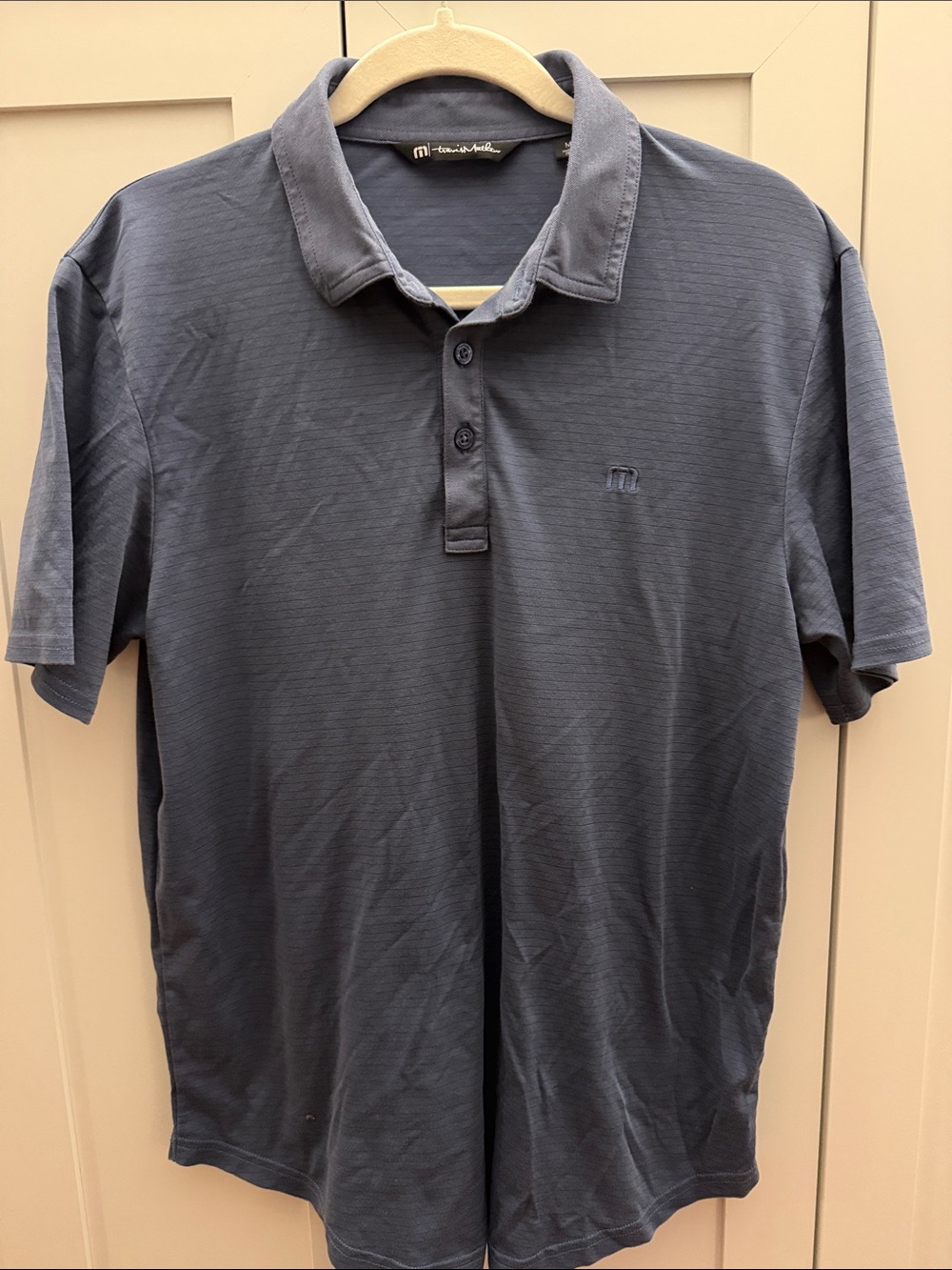 Travis Mathew Men’s Slate Blue Polo Shirt